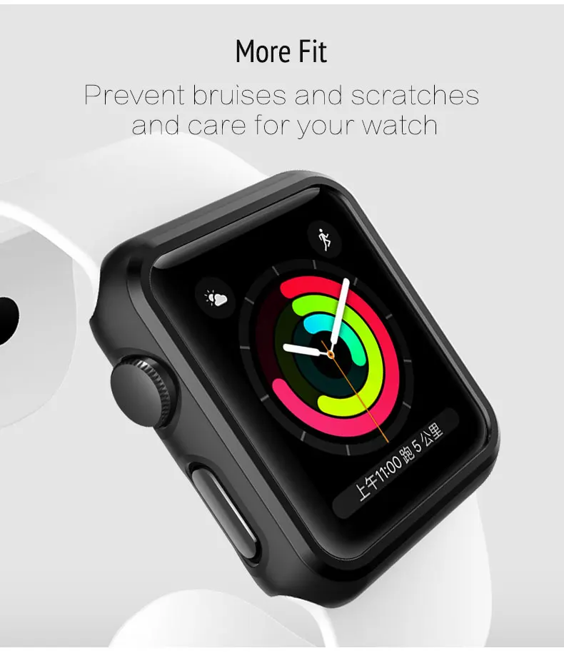 Черная рамка для Apple Watch series 5 4 3 2 пластиковый бампер жесткий чехол протектор для iWatch38 40 42 44 мм тонкий ультра-тонкий чехол ремешок