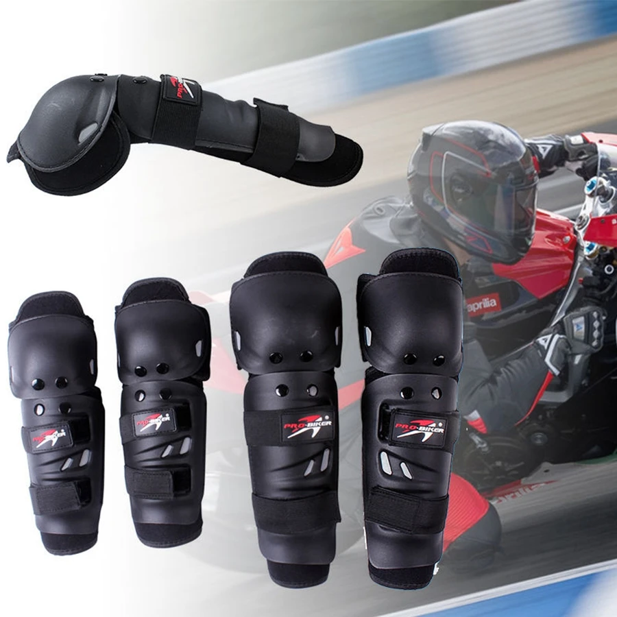 Free shipping 1Set/4Pcs Motorcycle Stainless Steel Racing Elbow Knee