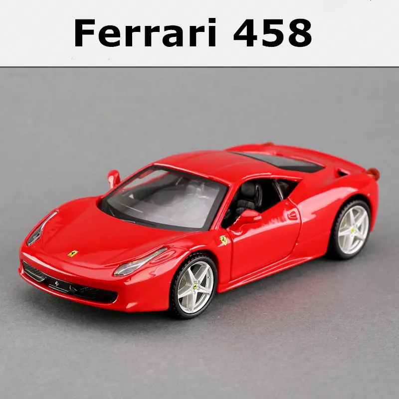 Bburago 1:32 Ferrari 458 высокая имитация автомобиля модельная форма-легкоплавкий Металл Модель игрушки подарок имитация сплава автомобиля коллекция - Цвет: Ferrari 458