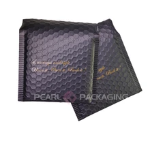 Пользовательские золотые Печатные Логотипы почтовые конверты с пузырчатой пленкой внутри, Золотая Фольга Конверт Сумка для подарочной доставки