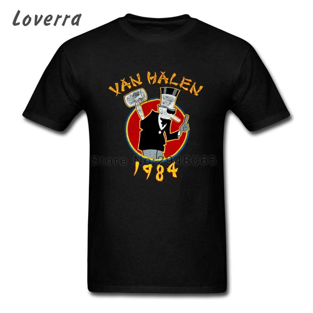 Van Halen 1984 Тур мира футболки человек о-образным вырезом Фитнес T Рубашки для