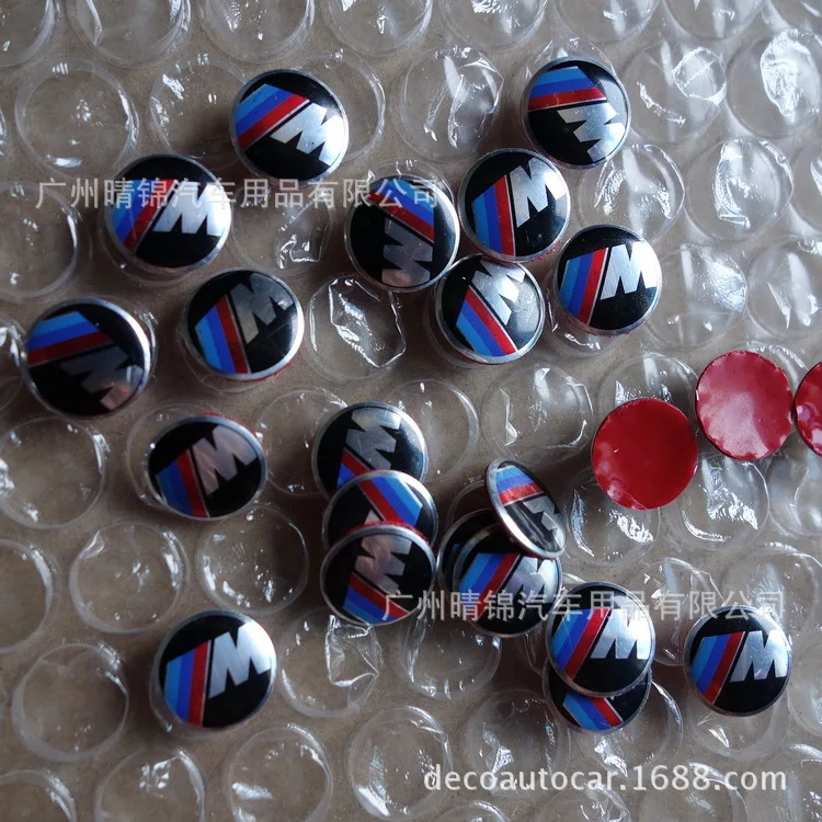 2015 HOT 1pcs 11mm M power Car logo Auto Key Fob Emblem key Shell decal Badge Sticker car-styling