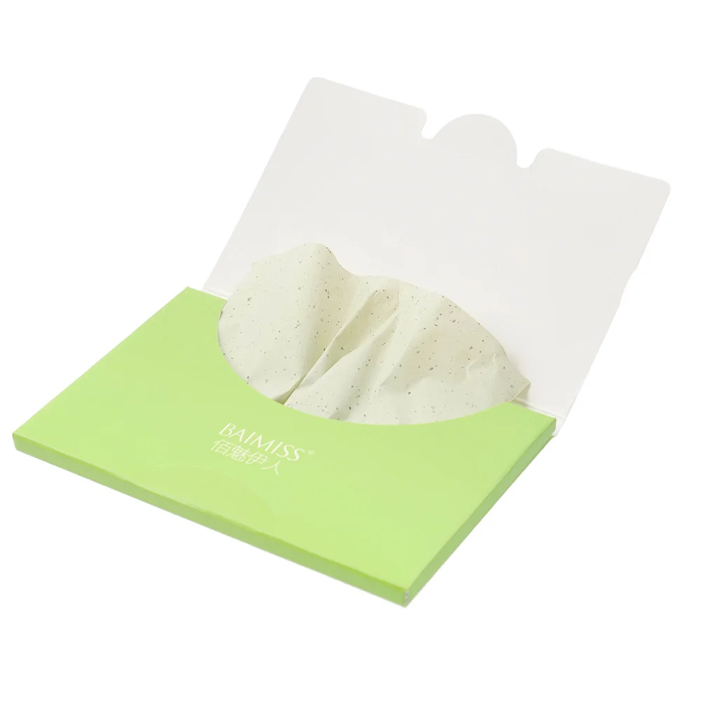 100 Лист папиросной бумаги s зеленый чай запах Макияж очищающее масло абсорбирующая бумага для лица впитывает промокание очищающее средство для лица инструмент для лица