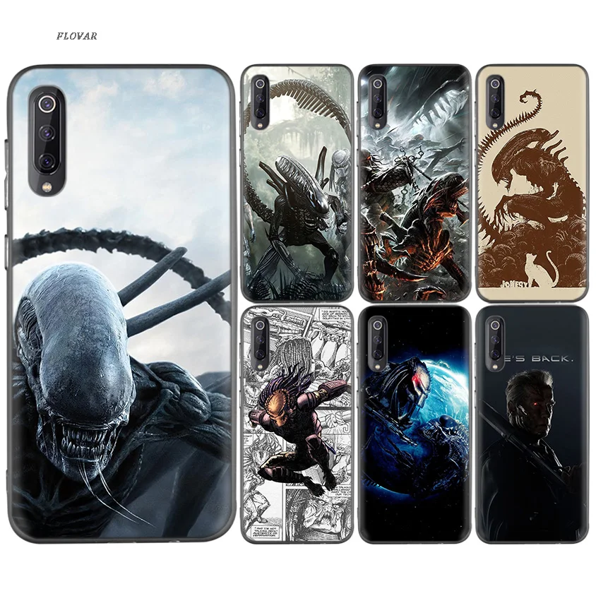 

Alien vs Predator Black TPU Printed Case For Xiaomi 9 8 A2 lite A1 Play Xioami Redmi Note 7 6 5 Pro 4X 4 5Plus GO Cover