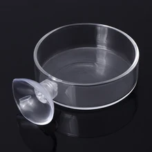 Bandeja alimentadora de camarão, vidro transparente, alimentador de alimentos, recipiente redondo, bandeja para aquário, tanque de peixes, alimentação
