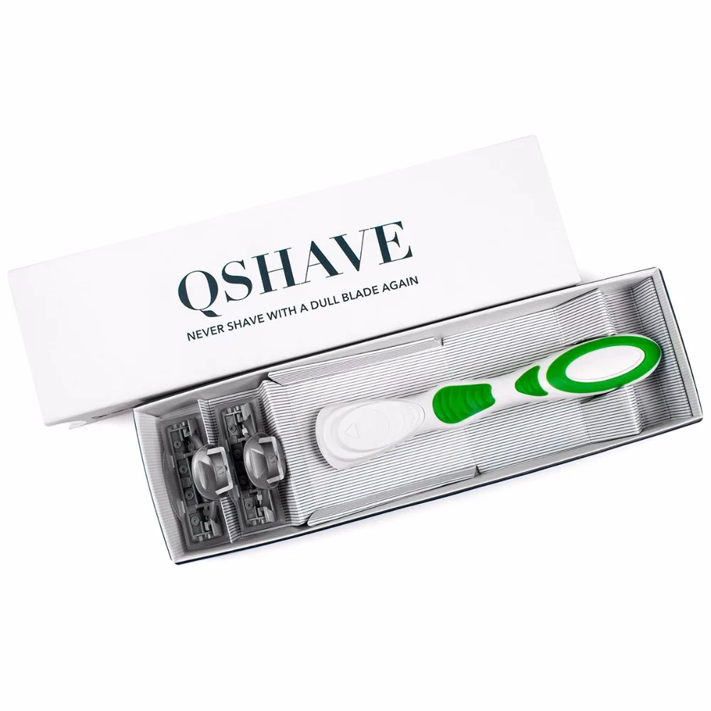 Qshave Blue Lady, женское бикини, бритва для бритья тела, на день рождения, День Святого Валентина, подарок для сестры y, 1 шт., бритвенная ручка и 2 шт., X3, американское лезвие