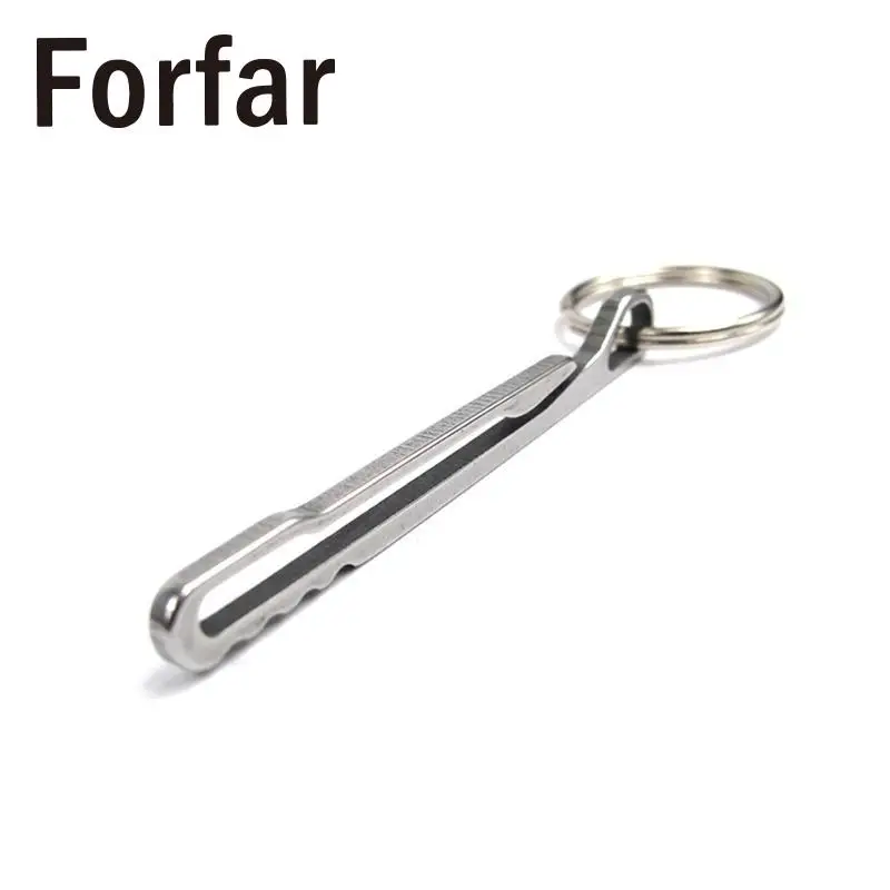 Forfar Открытый EDC Мульти инструмент кошелек из нержавеющей стали брелок застежка