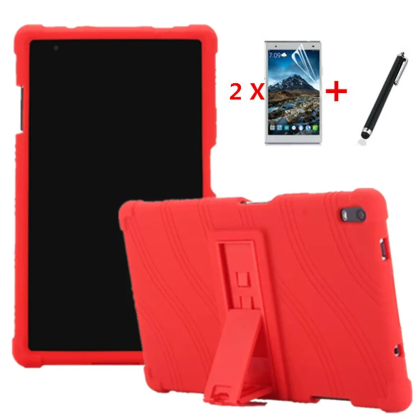 

For Lenovo TAB 4 8 Plus Ultra Slim Soft Silicon Back Cover Case for Lenovo TAB 4 8 Plus TB-8704F TB-8704N + 2 X Screen Film+pen