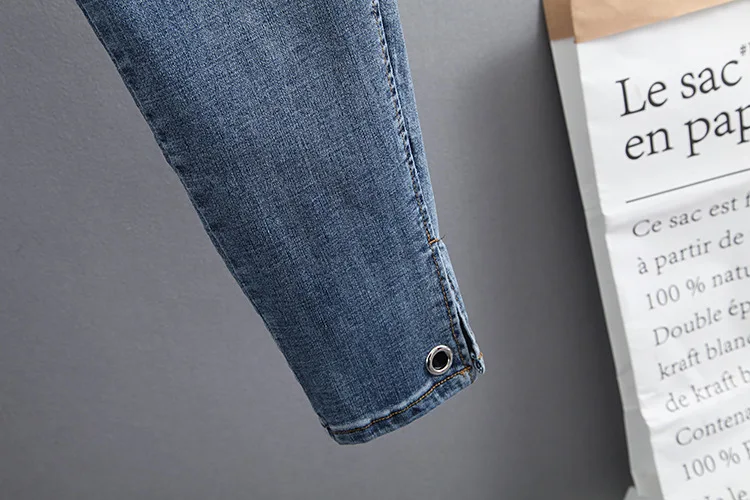 Hollow Out Stretched Casual Jeans Woman Plus Size Slim Skinny Jeans Blue Classic Denim Pencil Pants KKFY1726 Hollow Out Stretched Casual Jeans Woman Plus Size Slim Skinny Jeans Blue Classic Denim Pencil Pants KKFY1726