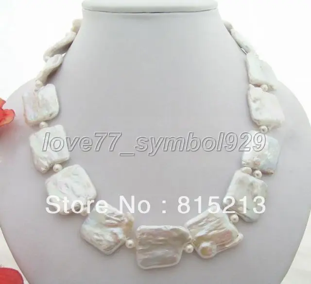 

N1507 Excellent! Natural Keshi Pearl Necklace % Discount AAA