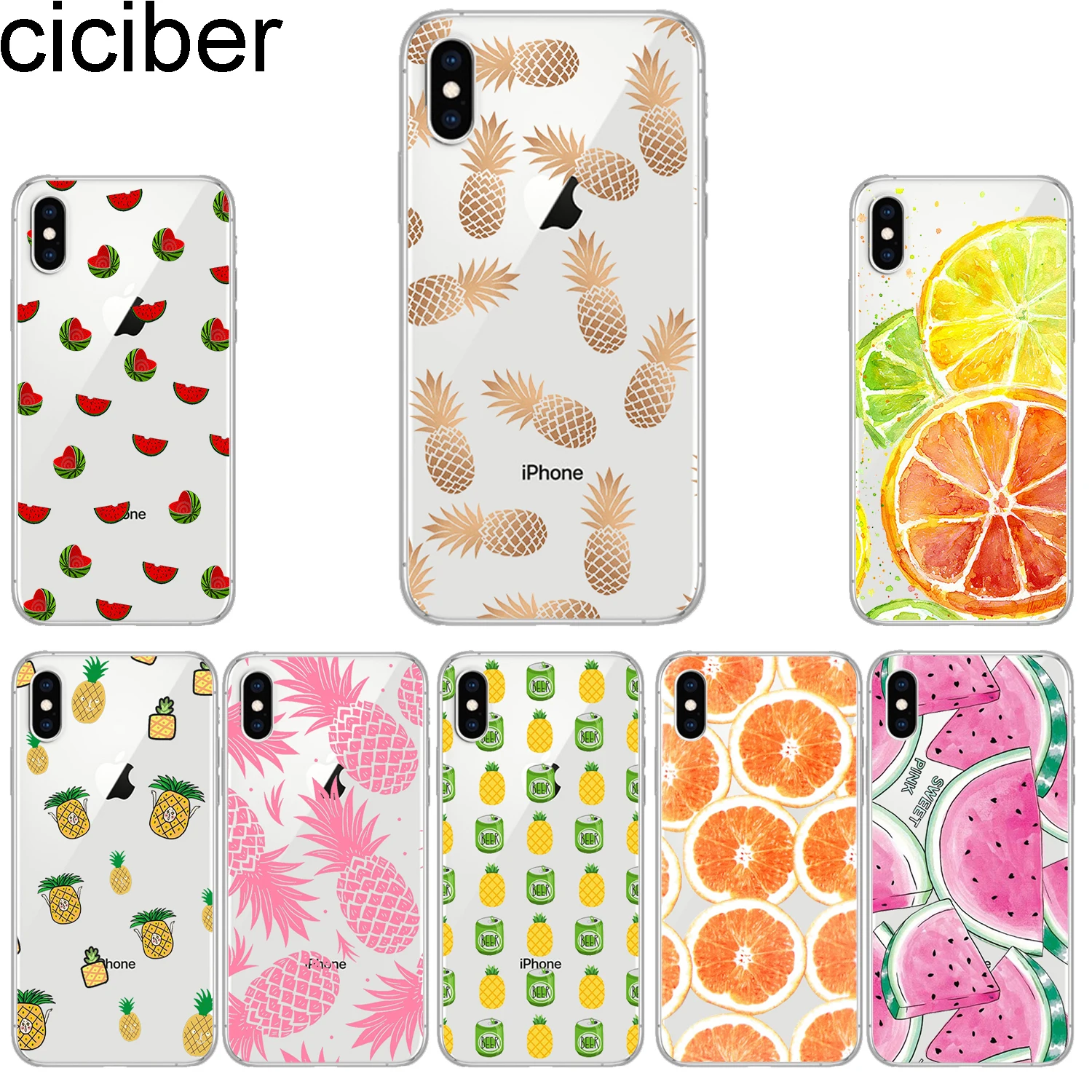 Ciciber чехлы для телефонов IPhone 7 8 6 6s Plus SE 5S X Xs XR XS Max мягкая задняя крышка из ТПУ 11 Pro 2019