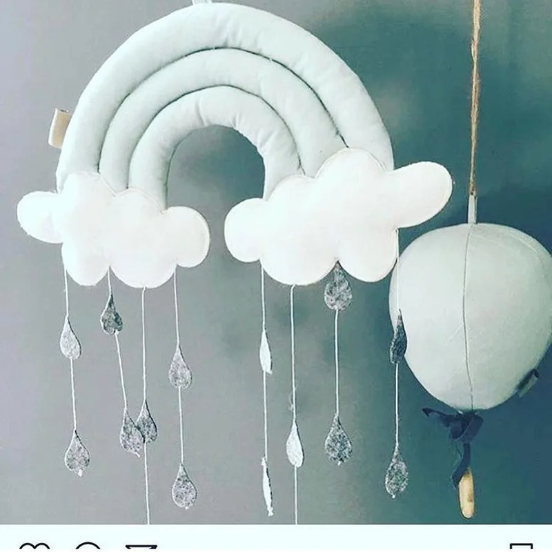 

Creative three-dimensional cloud raindrops cloth bedside pendant scene layout props children tent accessories home decoration
