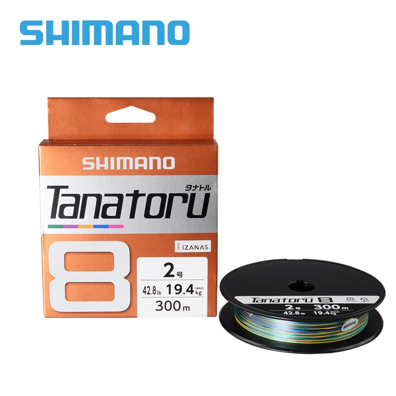 100% оригинальная плетеная рыболовная леска SHIMANO TANATORU X8 PE 300 м многоцветная 2 0 #/3 #/4 #