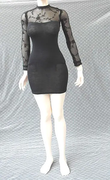 

bjd accessories 1/3 1/4 bjd clothes 65cm large female bjd Doll dress black sexy tight dress large female sexy black short skirt
