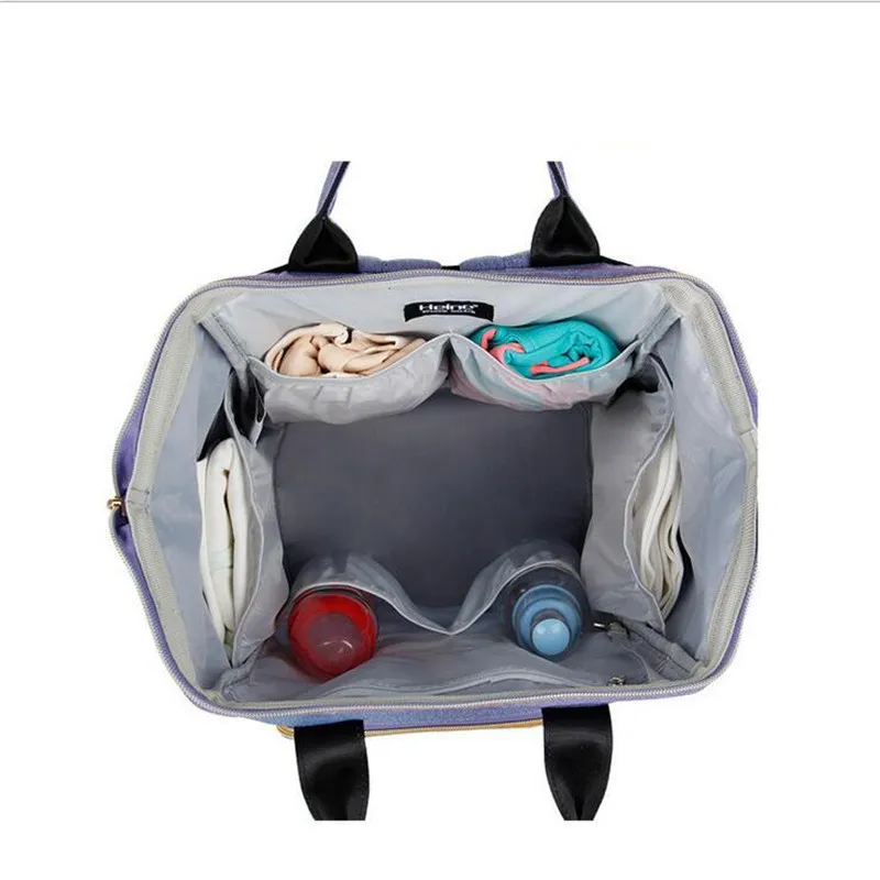 Fashion Mummy Maternity Baby Nappy Changing Diaper Bag Front Three Bottle Insulation Bags&Rear Anti-theft Bag&Tissue Paper Bags05