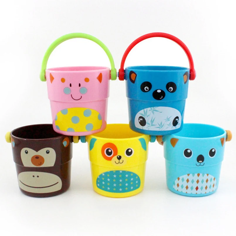 

Baby Kids Shower Bath Toys Pour Bucket Bathing Water Spraying Tool Cute Flow Cup Style Baby Children's Toy