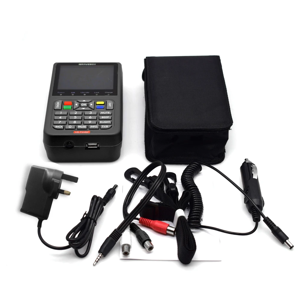 DVB-S2 V8 прибор обнаружения HD Цифровое спутниковое Finder Meter Full 1080 P FTA 3,5 дюймов ЖК-дисплей SatFinder