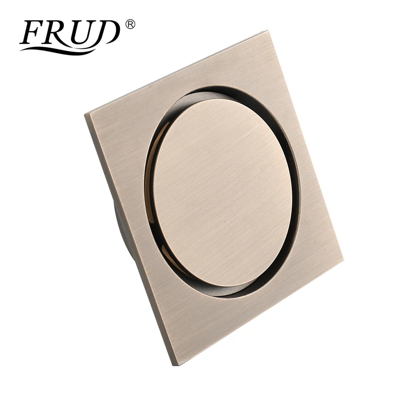 

FRUD High Quality Square Floor Waste Grates Bathroom Shower Drain Floor Tile Insert Drain Antique Drain Hair Invisible Y38082