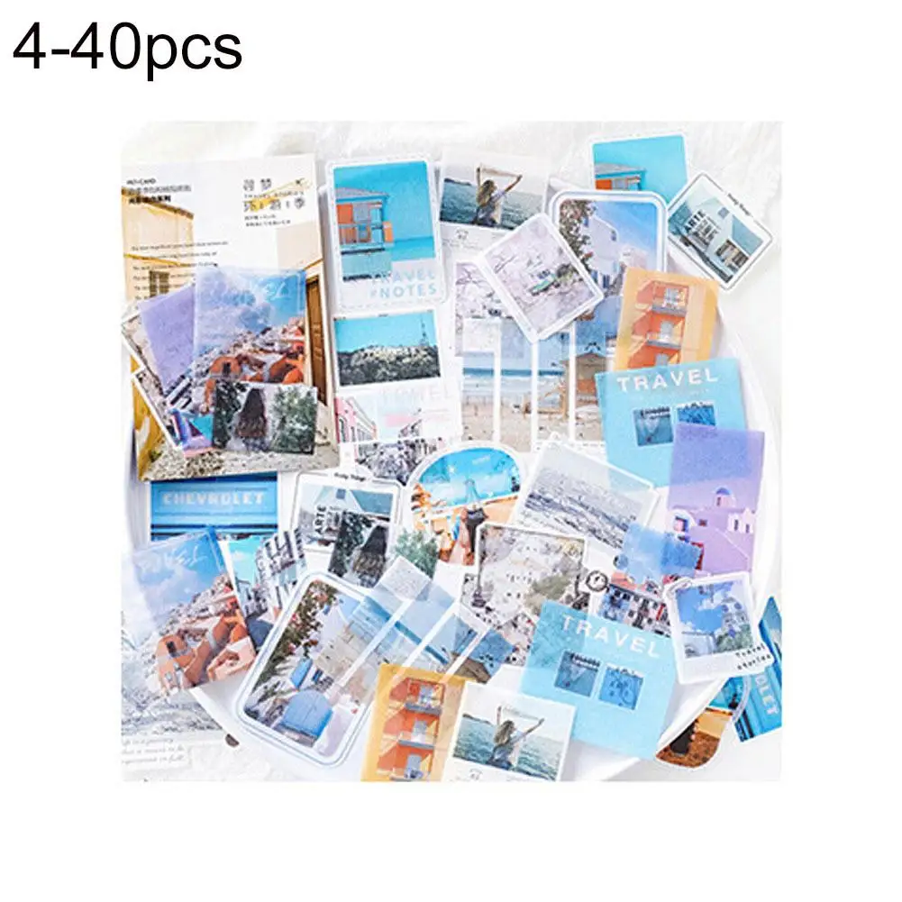 

40Pcs Food Flower Scenery Scrapbooking Sticker DIY Diary Album Decorating Decal