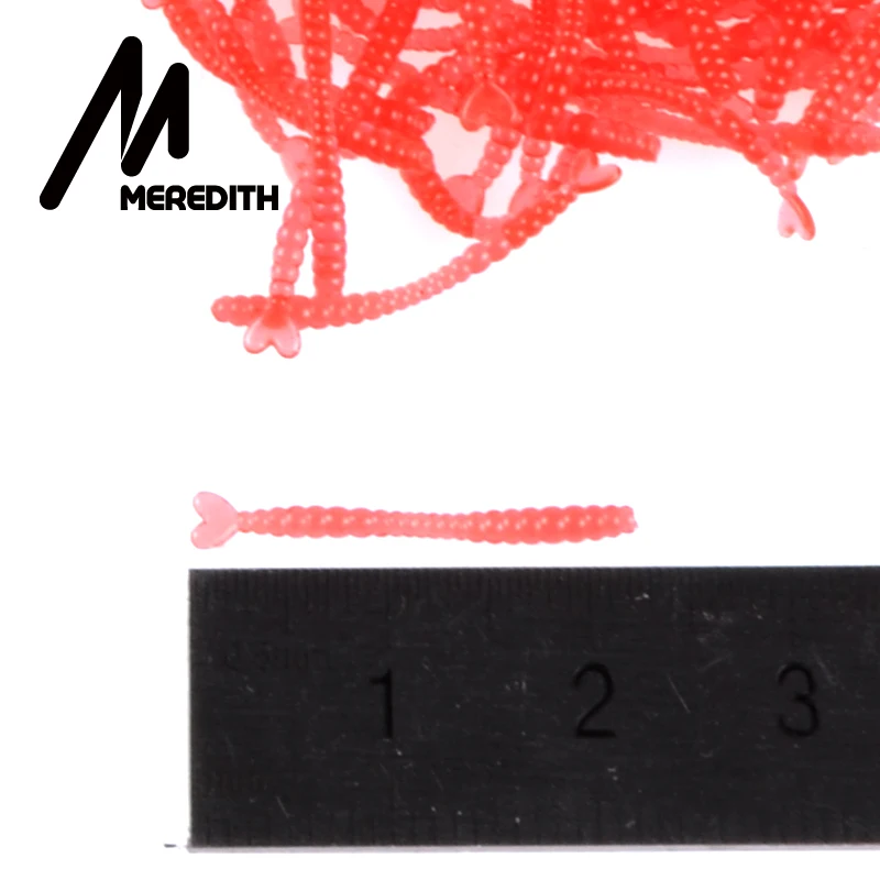 Fishing lure fishing tackle fishing bait fishing bait kit 500pcs smell red worm lures 2cm soft bait carp fishing lure set artificial