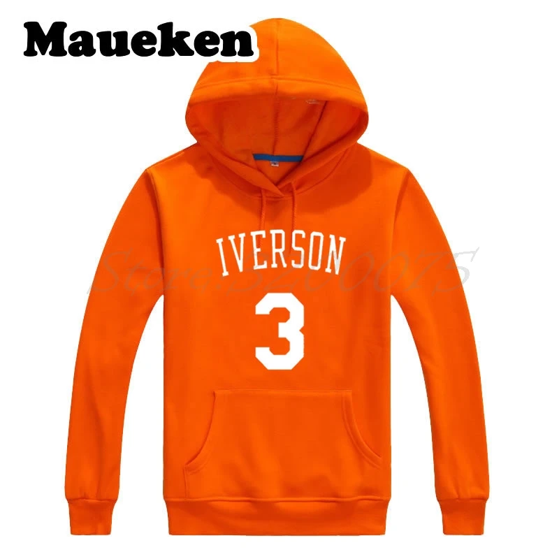 Мужские толстовки с капюшоном The Answer Allen Iverson 3 Philadelphia легендарные толстовки с капюшоном толстые осень зима W17101319 - Цвет: 27