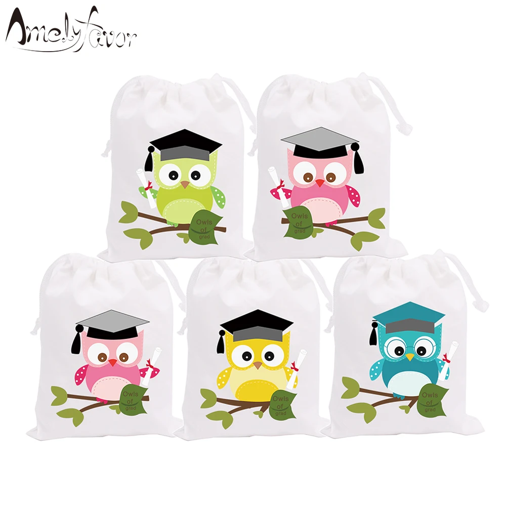 

Owl Theme Party Favor Bags Owl Graduates Candy Bags Gifts Bags Kids Birthday Party Decor Graduation Party Supplies Custom-made