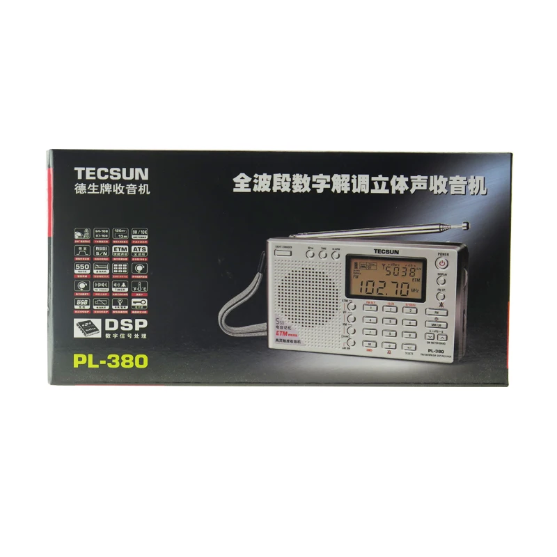 Receptor de Nice Tecsun Pl 380 Pl380 Rádio Digital Pll Rádio Portátil fm Stereo e lw e sw e mw Dsp - Image 5