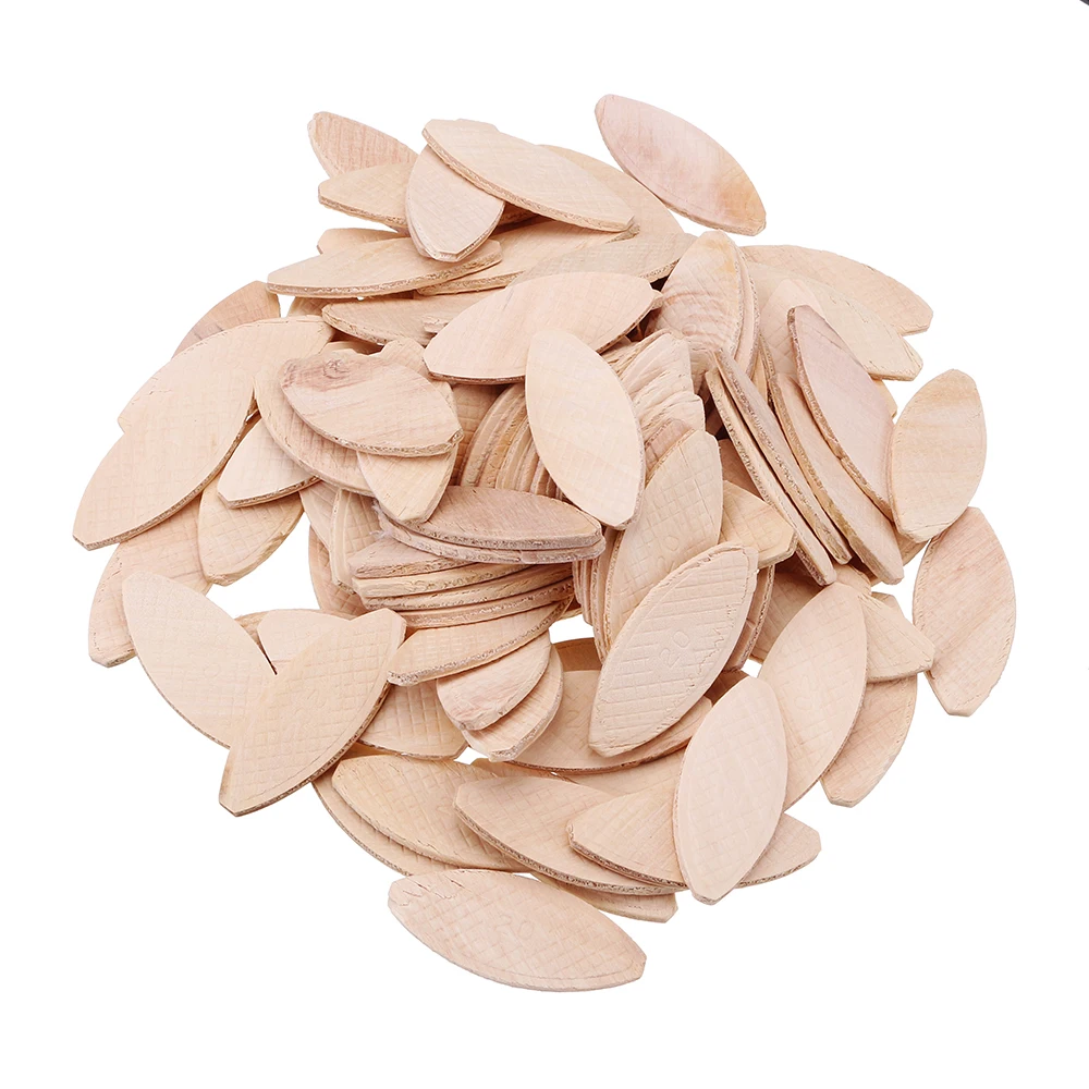 HILDA 100pcs No. 0#/10#/20# Assorted Wood Biscuits for Tenon Machine Woodworking Biscuit Jointer