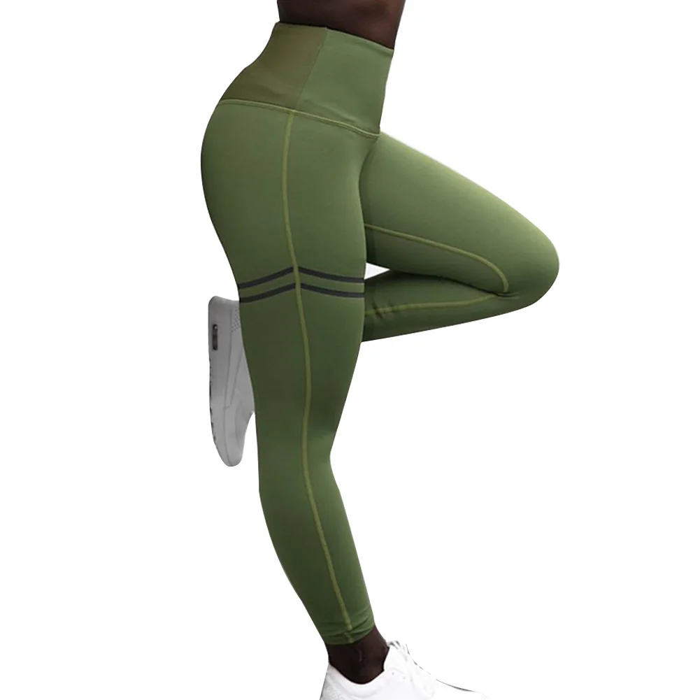 Горячая Распродажа женские эластичные антицеллюлитные компрессионные тонкие женские леггинсы для бега и фитнеса - Цвет: Зеленый
