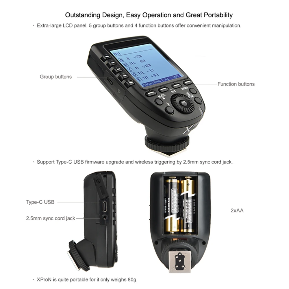 Pre-Sale New Arrival Godox i-TTL II 2.4G Wireless X system High-speed with Big LCD Screen Transmitter Xpro-N For Nikon (15)