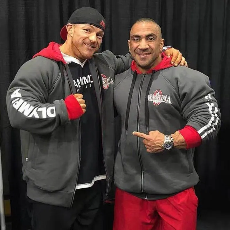 Cena OLYMPIA mężczyzn siłownie bluzy siłownia Fitness kulturystyka bluza zamknięciem na zamek sportowy odzież sportowa męskie treningu kurtka z kapturem odzież