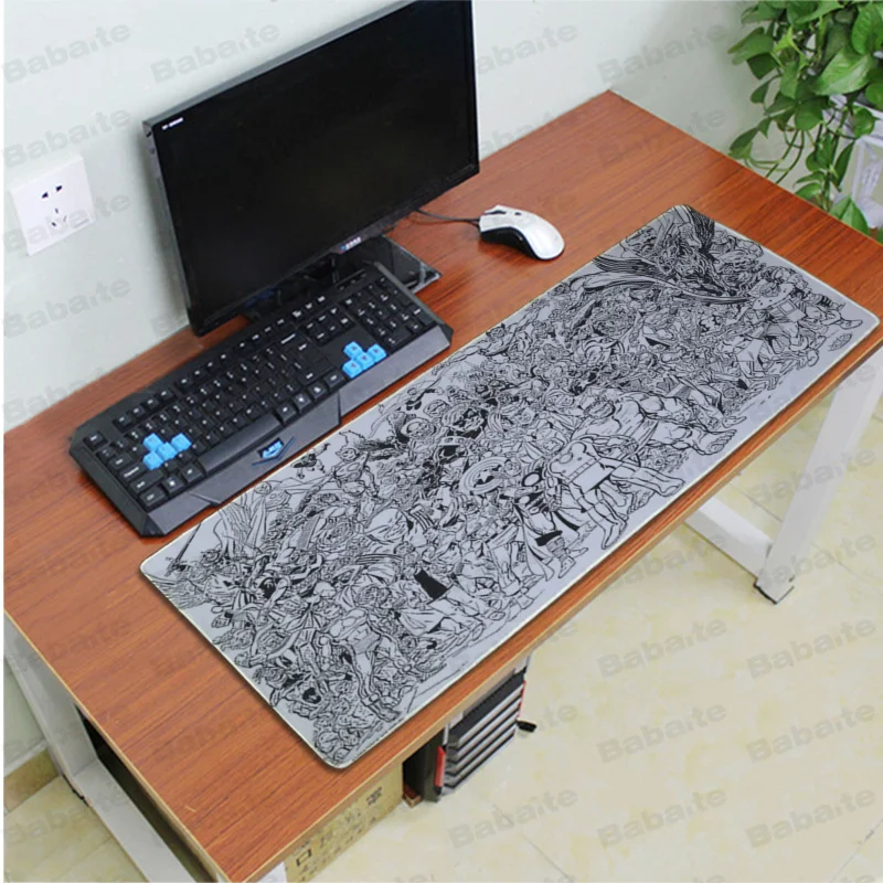 Lock Edge 30x80cm Babaite черный и белый чудо-комикс Вселенная коврики для мыши компьютерный Аниме Коврик для мыши и ноутбука большой коврик для мыши клавиатуры - Цвет: Lock Edge 30x80cm