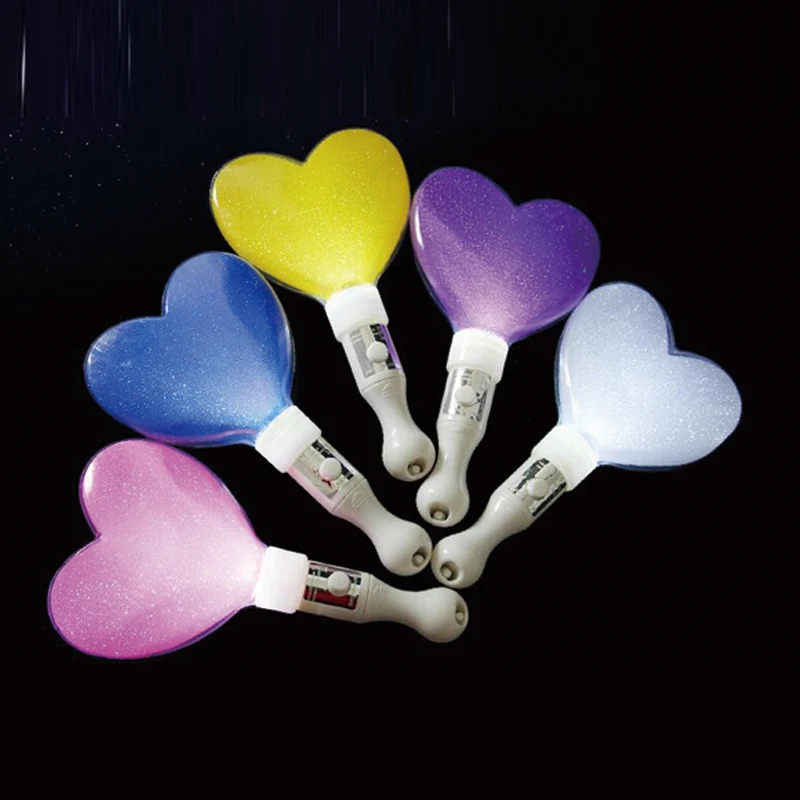 

20PCS/LOT Led Party Rave LED heart stick flashing light stick glow in the dark Wedding Concert Event Party supplies decoration