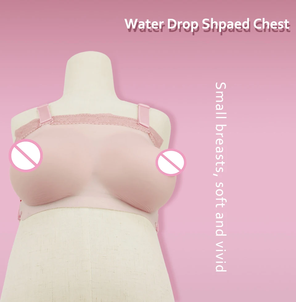 Komaynaly False Boobs Enhancer Silicone Cross Dresser Bra Breast Forms Fake Breast Costume (4)