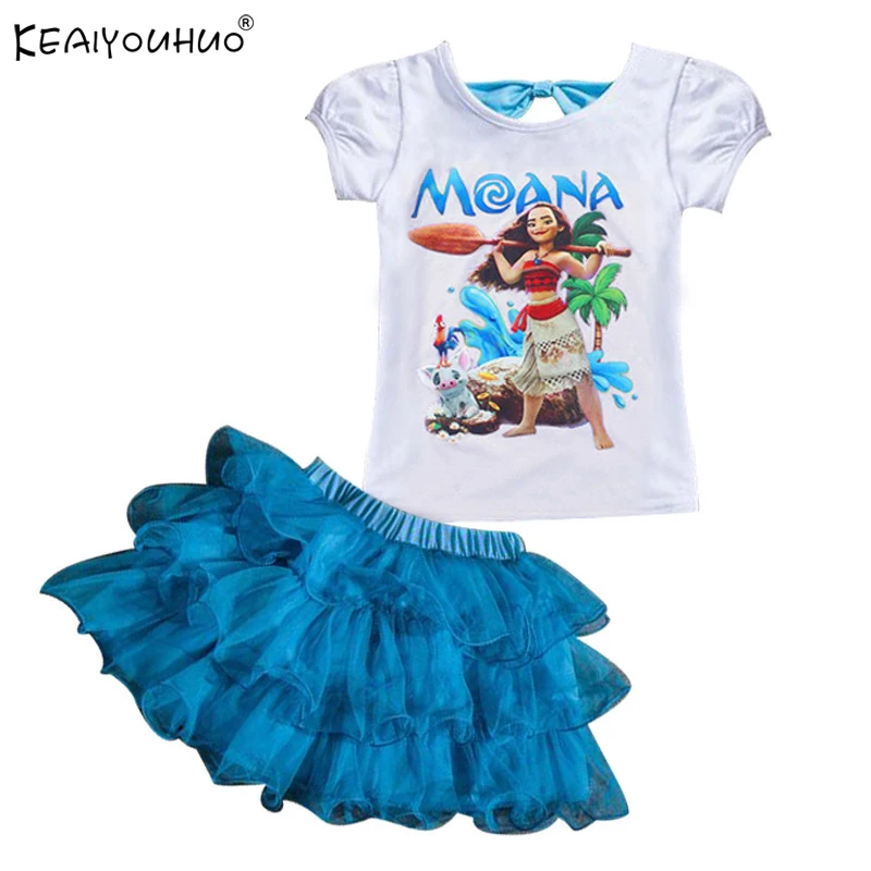 MOANA/детская одежда коллекция года, костюмы с троллями, спортивный костюм для девочек, комплекты одежды летние спортивные костюмы хлопковые комплекты одежды для детей возрастом от 3 до 8 лет