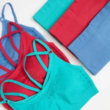 2 шт., спортивные костюмы, бесшовный комплект для йоги, женская одежда для фитнеса, спортивная одежда, женские леггинсы для спортзала, мягкий пуш-ап, спортивный бюстгальтер для йоги