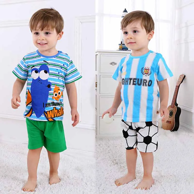 Детская летняя одежда для маленьких мальчиков; рубашка в полоску с героями мультфильмов+ штаны; одежда для маленьких девочек; спортивные костюмы для малышей; Спортивный костюм; детская одежда