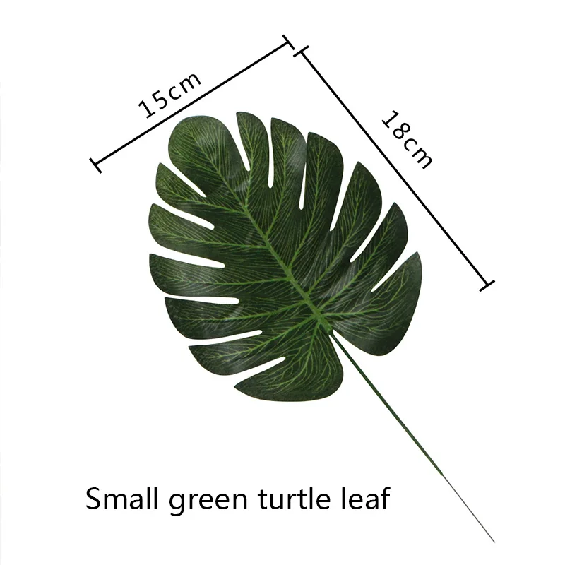 5 шт., золотисто-Зеленый Искусственный лист высокого качества, листья тропической пальмы, сделай сам, растения для дома, вечерние, свадебные, настольные украшения - Цвет: small green