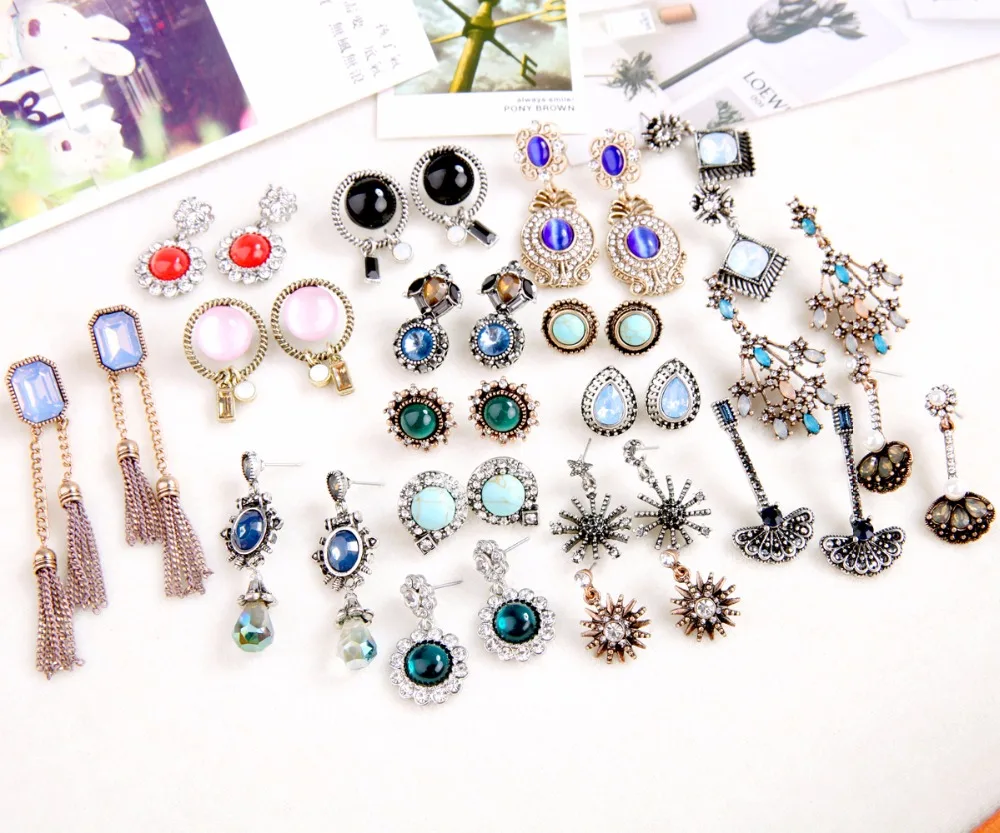 

Different Styles Vintage Earring Collections aliexpress Geometric Butterfly Star Women Earrings Fashion Jewelry Brincos