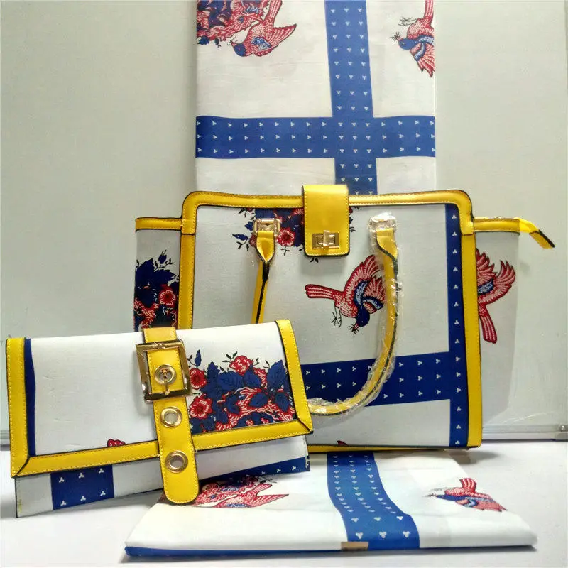 New Arrival Africa Printed Cotton Material font b Handbag b font And Wax Fabric font b