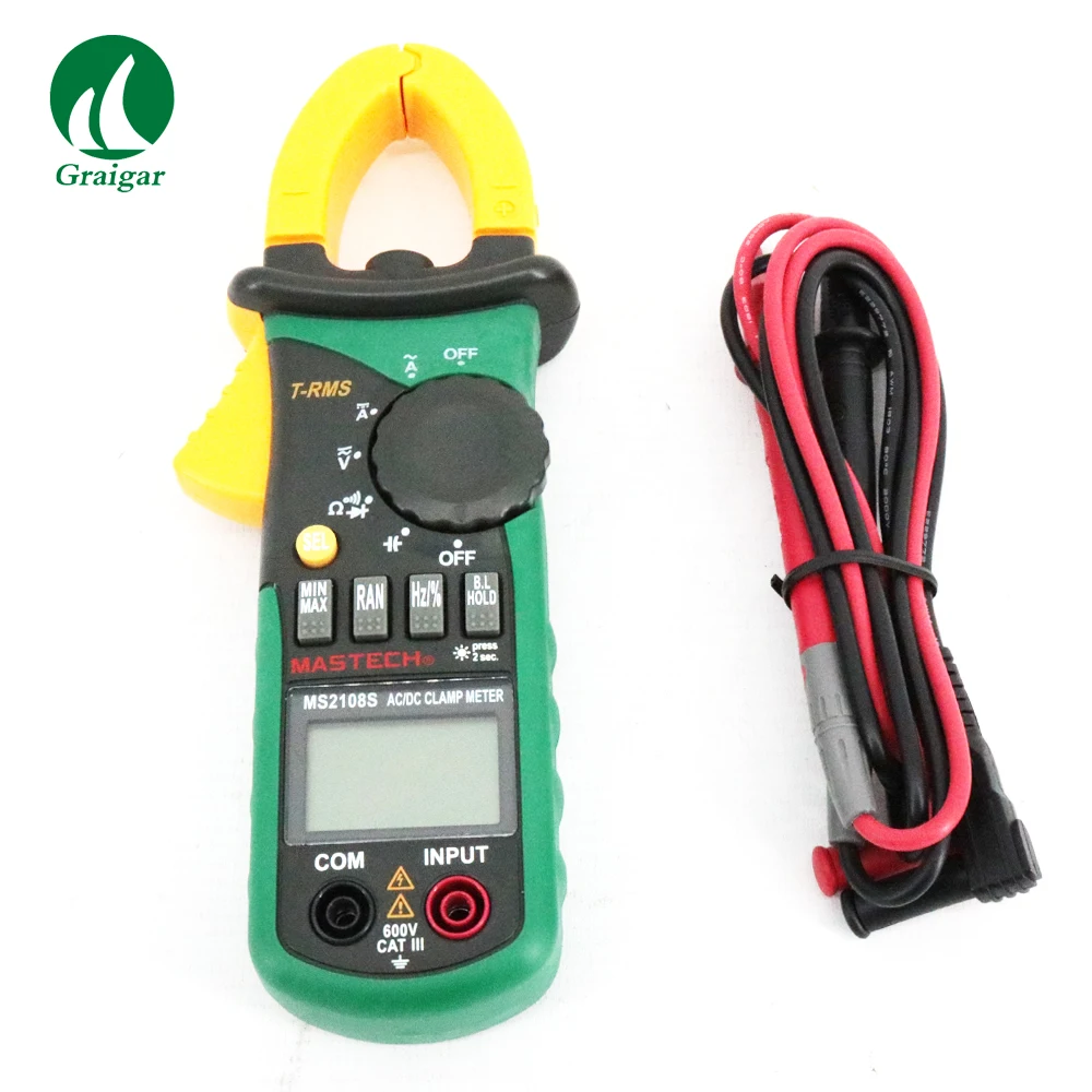 

Digital AC DC Current 600A Clamp Meter MS2108S True RMS Multimeter Capacitance Frequency Inrush Current Tester