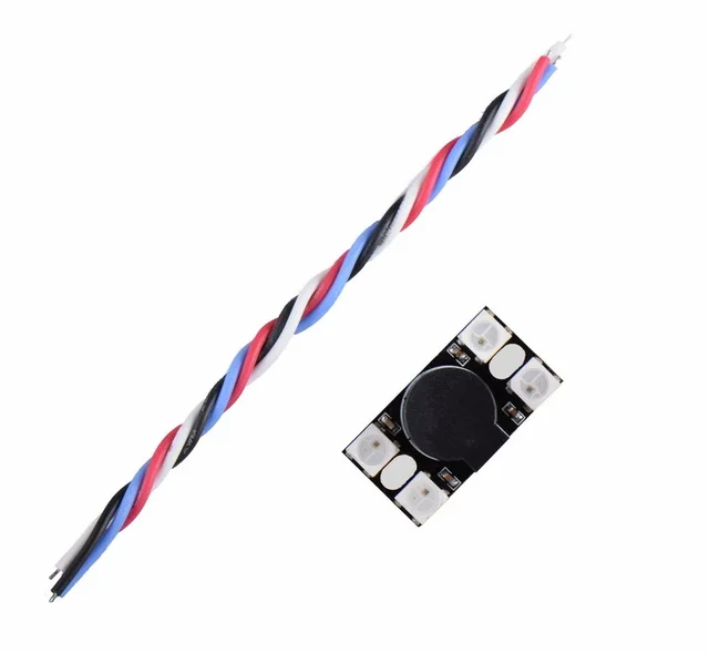 

Ultra Big Sound 110 db BB Buzzer 14MM High BB Ring w/4 WS2812 Programmable LED Light Lamp Bead For F3 F4 F7 FC FPV RC Drone part