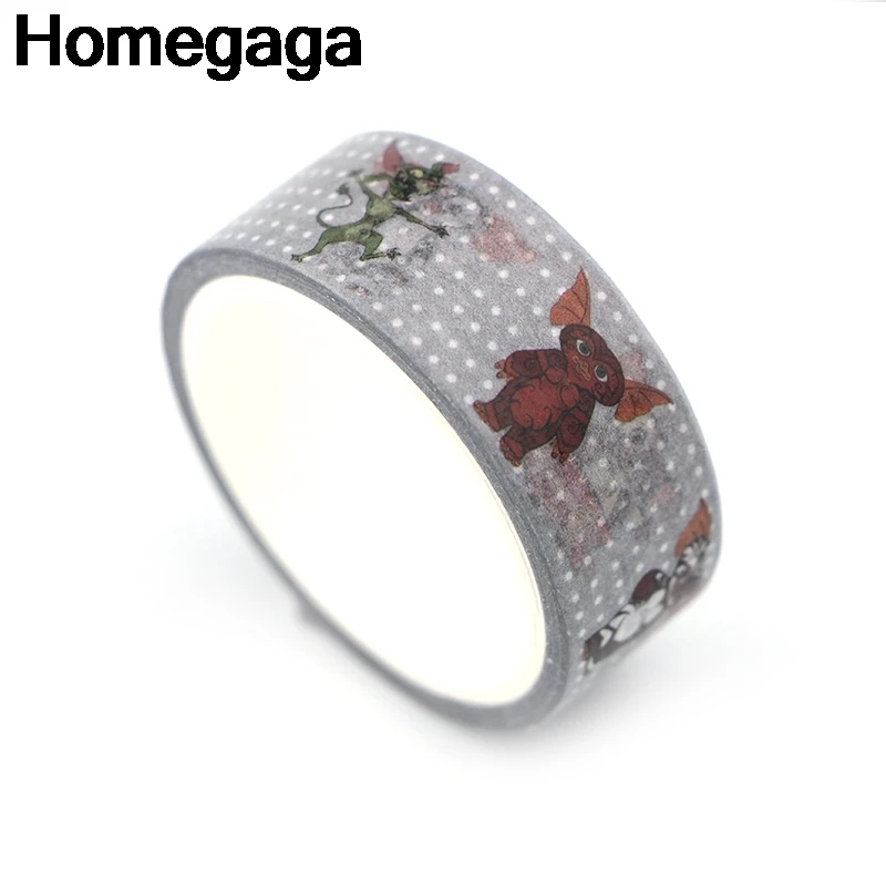 10pcs/lot Homegaga Characters Gremlins Gizmo decoration album Washi tape diy Scrapbooking Adhesive Masking Printed sticker D2210