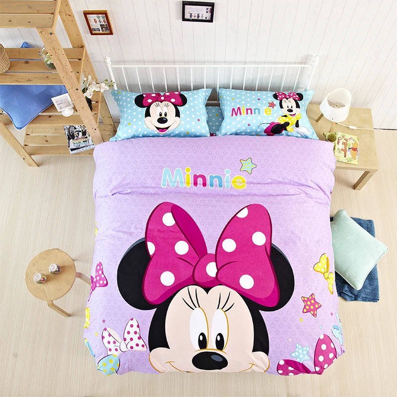 Bule y rosa Minnie Mouse juego de colchas de cama de lujo barato edredones para las muchachas|bedding|bedding thigh high boots - AliExpress