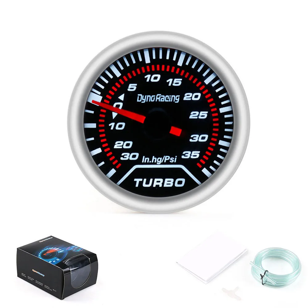 Dynoracing 2 дюймовый 52 мм Автомобильный дымовой объектив турбо датчик Psi дисплей