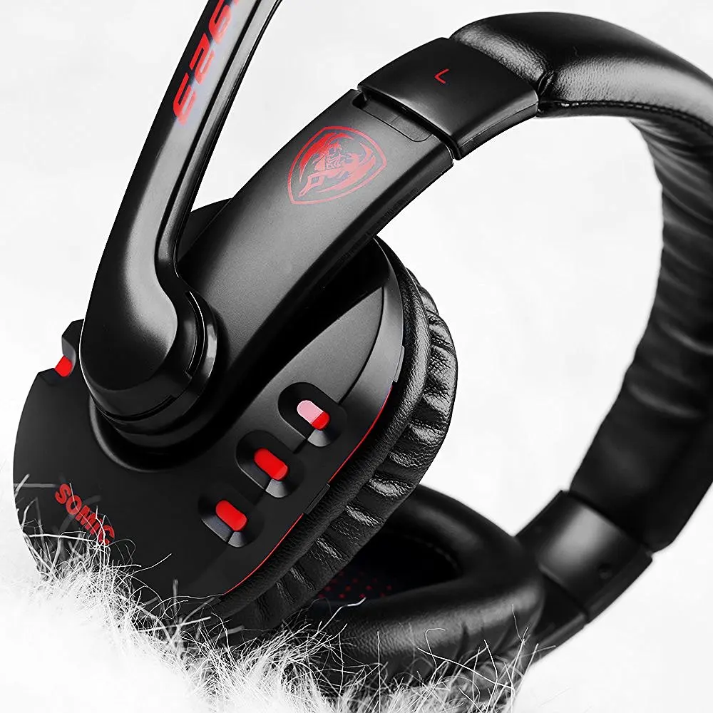 Somic G923 стерео окружении звук игра гарнитура Over Ear Игровые наушники оголовье с