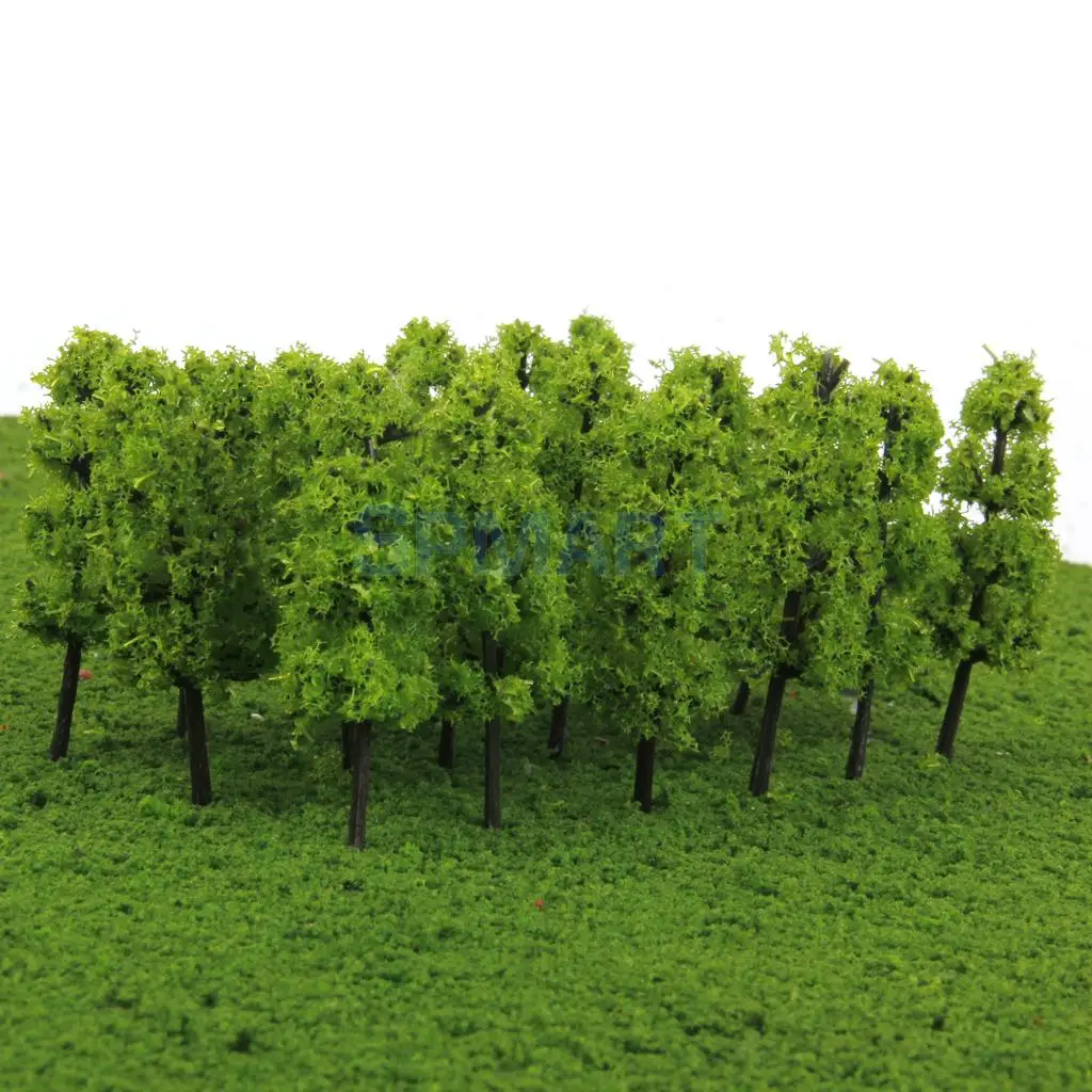 MagiDeal 40Pcs Mini Model Tree HO Z for Street Railway Park Village Model Building Layout Scenery Toys