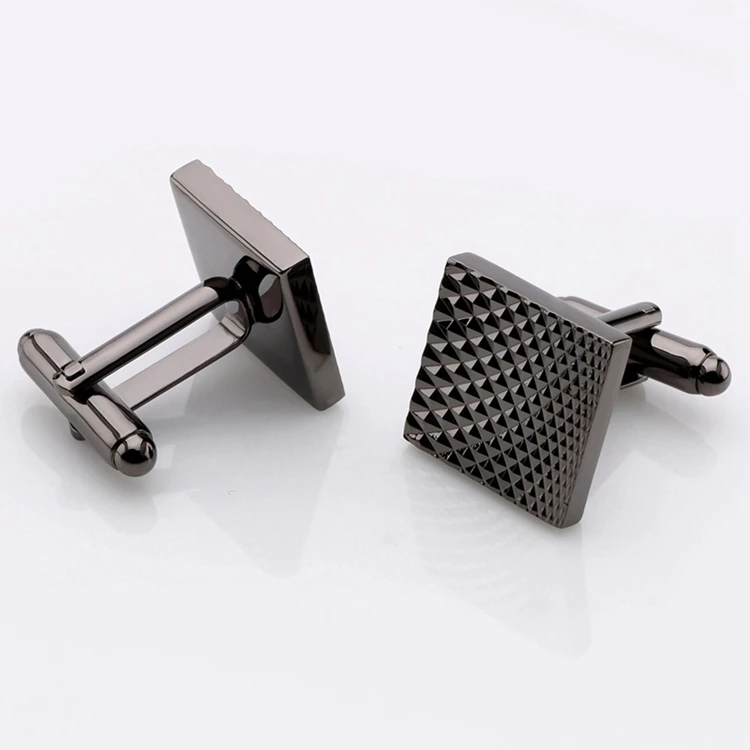 Square Black Cufflinks Detail (9)