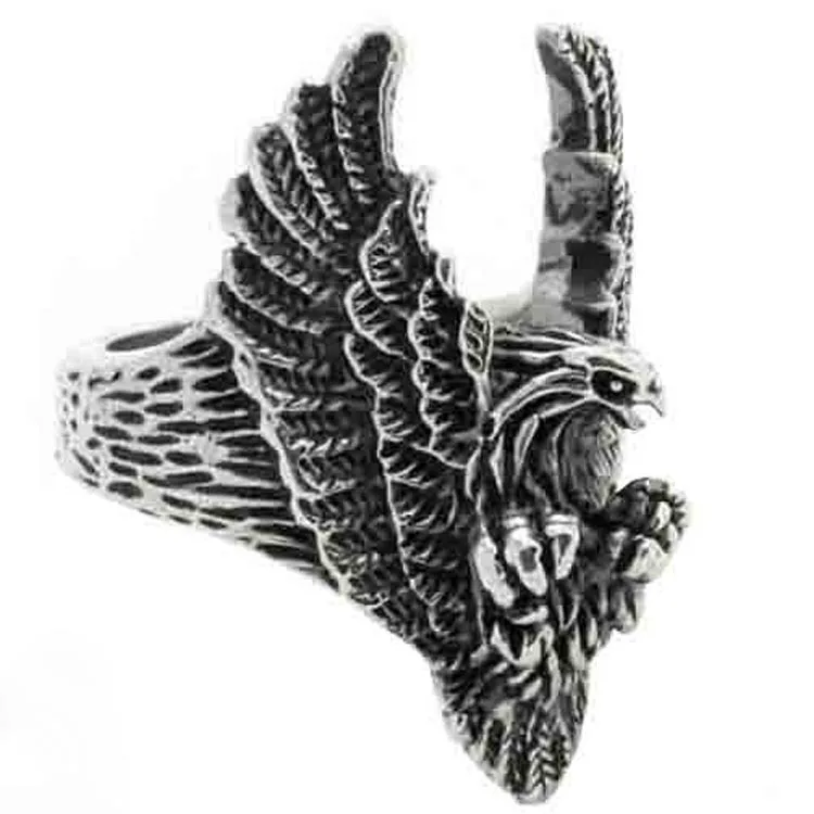 

Personality Retro Punk Wind Sign Eagle Ring
