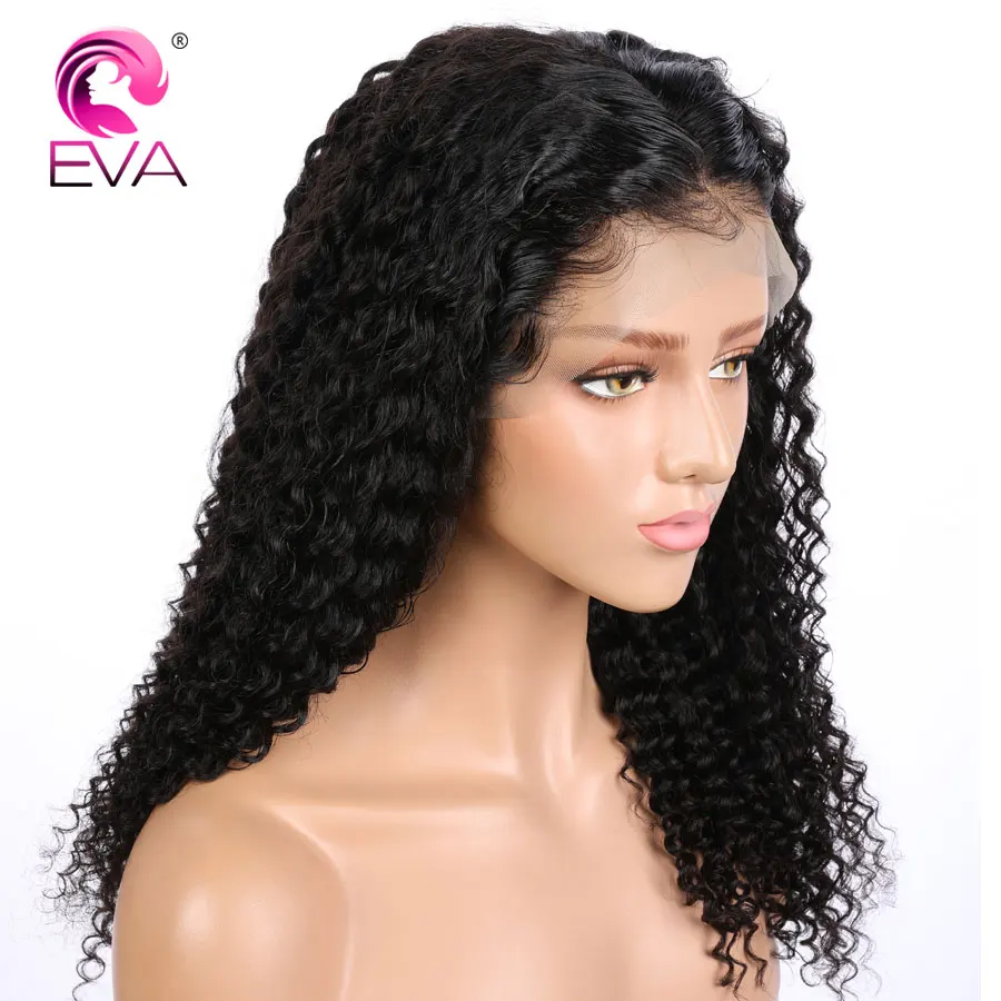 Эва волос полный кружево человеческие волосы парики предварительно выщипанные волосы с волосами младенца бразильские волосы remy Вьющиеся парики на сетке для черных женщин